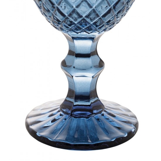 Jogo 6 Taças 345ml Vidro Greek Azul